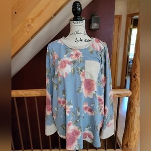 Long Sleeve Floral White Birch 2XL